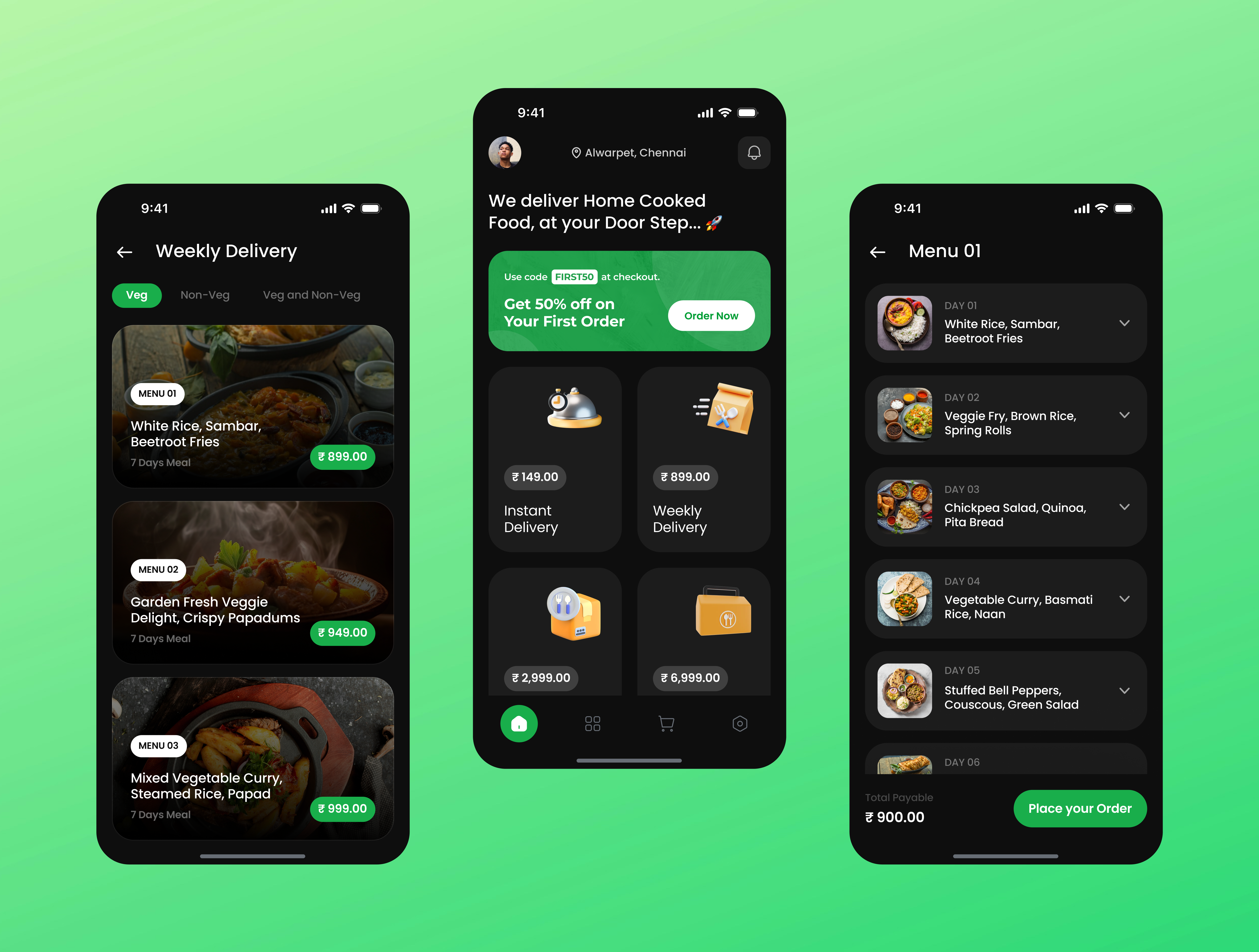 Home-Cooked Food Delivery App - Mobile UI app ui cooking cooking app delivery app delivery ui design food food app food delivery food ui homecooked food kitchen kitchen app meals app meals ui mobile ui product design ui ui design ux design