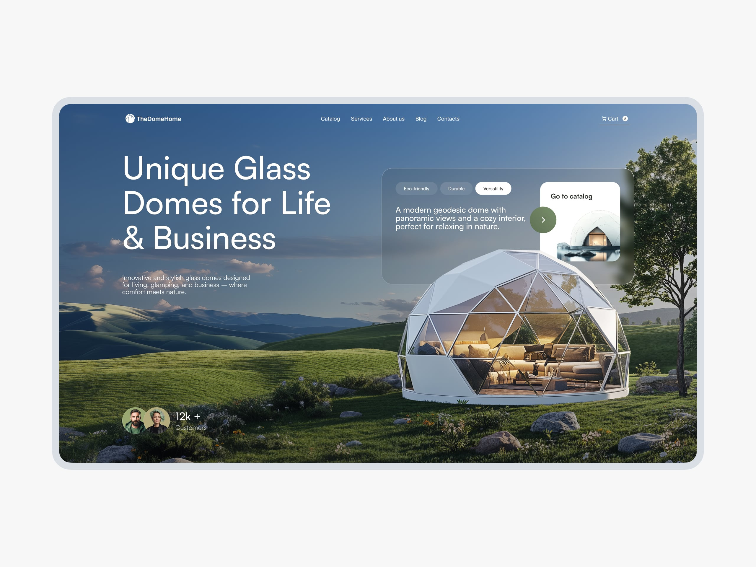 Example of The Dome Home | Premium website design