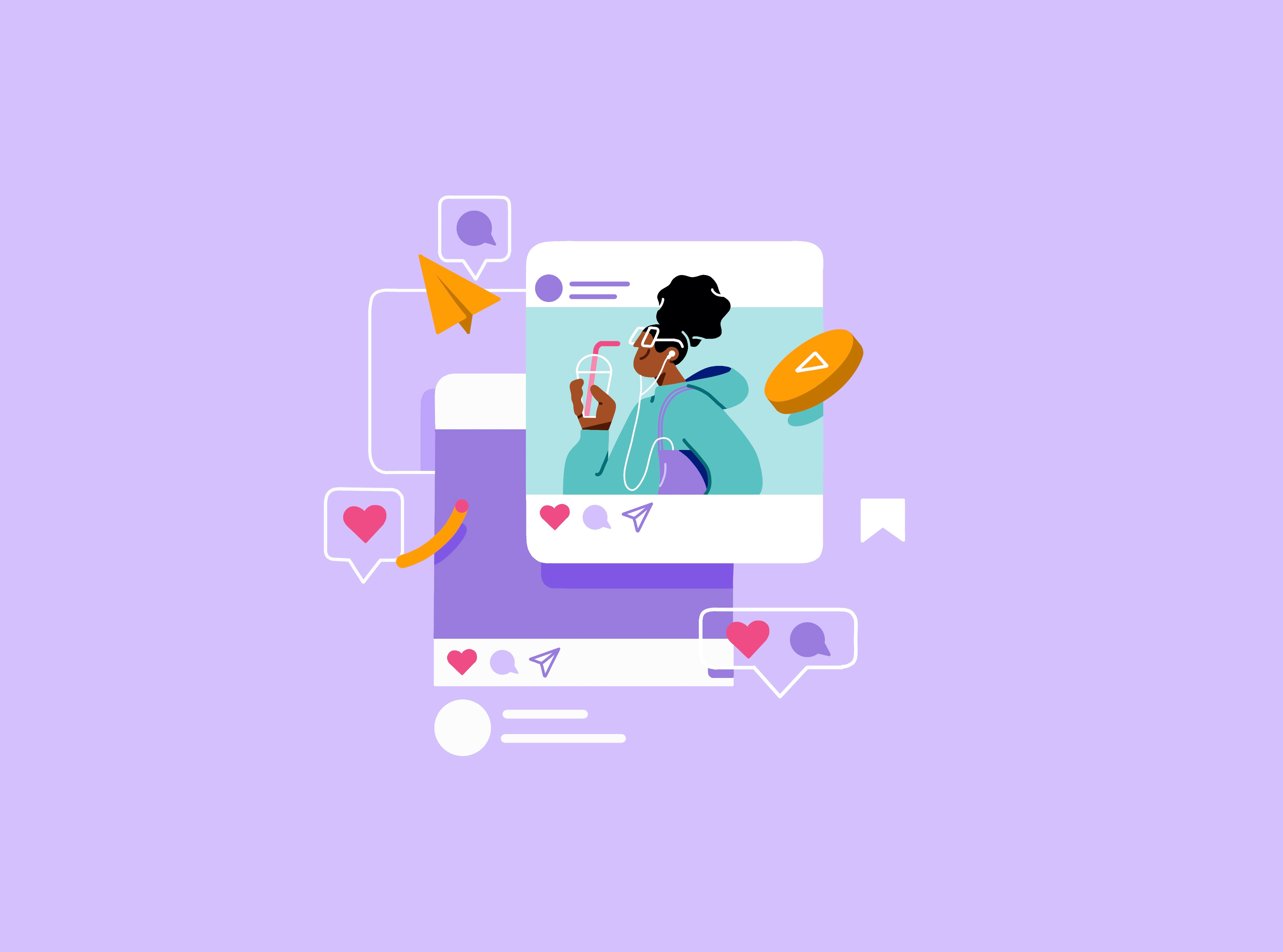Social Media & Networking illustrations adobe illustrator branding character character design character illustration design freelance illustrator illustration instagram illustration social media social platform vector vector illustration