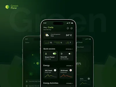 Greenflow IOT eco system Ui Design agro ui app design brand identity branding eco eco friendly ui eco ui green greenflow ios app design iot iot ui mobile app mobile design mobile ui modern logo smart ui ui uiux ux