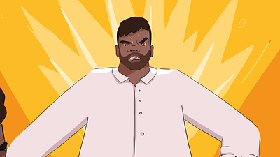 ANGRY MANAGER - Character Animation - Red Bull Campus Clutch 2d after effects angry character angry man animation anime style arabic character animation comedy design humour illustration motion motion design motion graphics motion lines photoshop vector