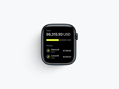 Banking iOS Apple Watch Widget apple watch banking ios ui widget