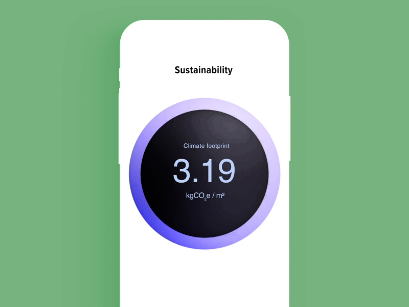 Sustainability Dashboard – Climate Footprint Tracker 🌍 3d animation app design mobile motion graphics product ui