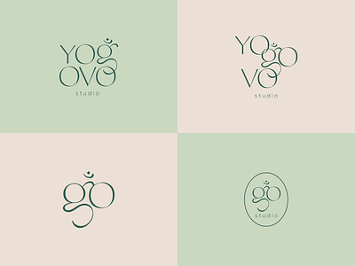 Logo variations for Yoga and Stretching studio brand identity branding graphic design logo yoga
