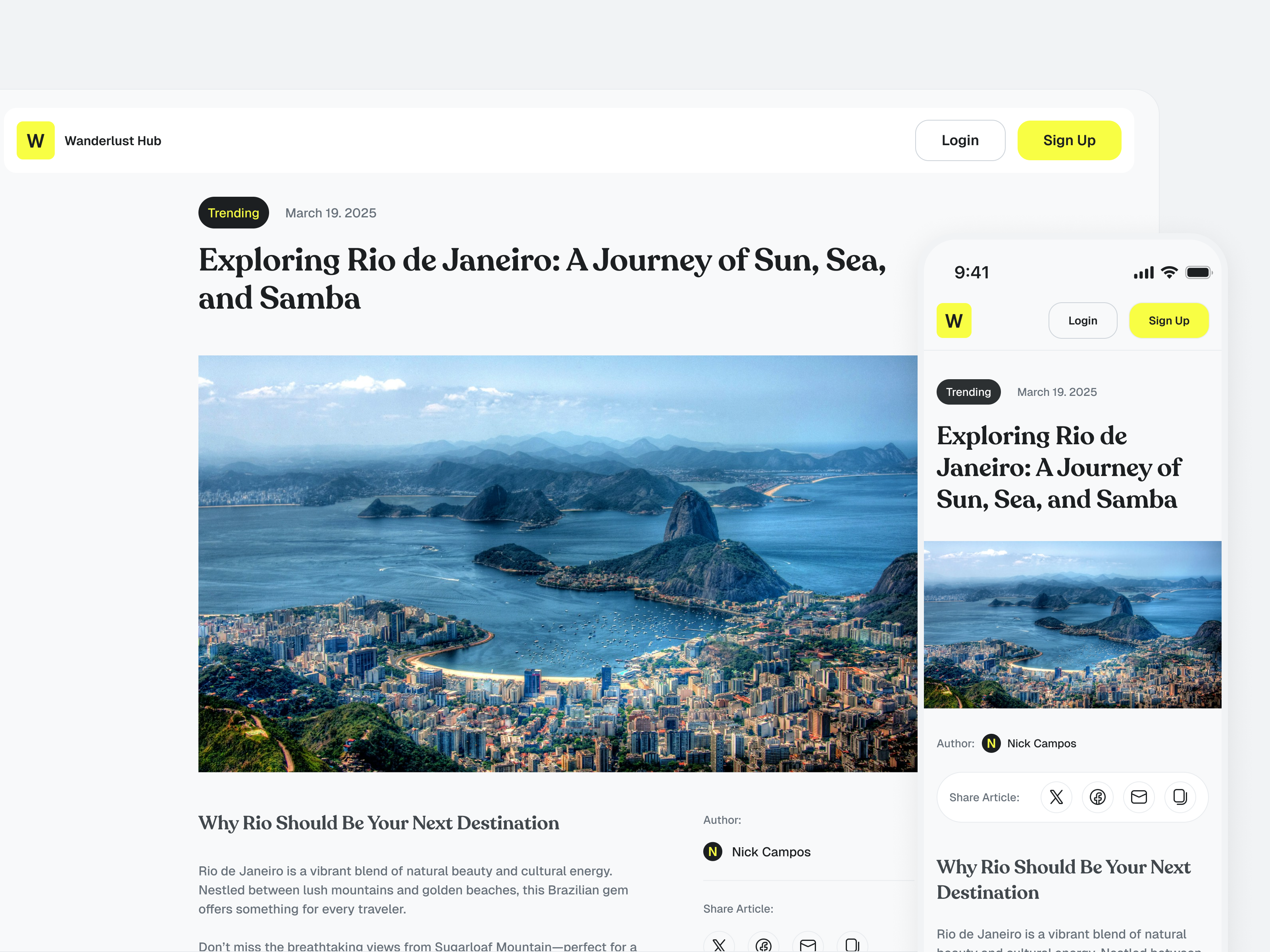 Daily UI #035 - Blog Article 035 article blog blog post challenge clean interface clean ui cms daily 035 daily ui daily ui 035 dailyui dailyuichallenge dark dark interface news news article responsive text uidesign