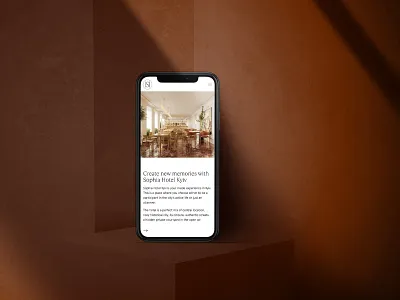 Sophia Hotel - Mobile view apartment clean design hospitality hotel interface layout mobile mockup ui ux web design