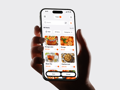 POS Mobile App app app design e pos app figma ios mobile mobile app mobile app design mobile pos order point of sale pos system restaurant sales shopping ui usd