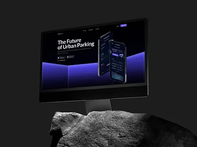 Mobi Parking - landing page design desktop landing page mobile responsive ui ux web design