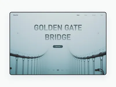 Golden gate bridge design ui ux web