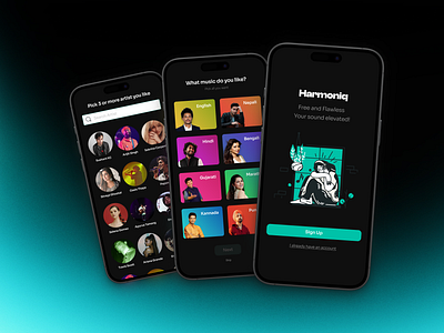 Harmoniq-Music Streaming App design musicapp ui uidesign ux