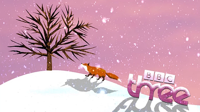 Paper Cut-Out Animation - BBC Three Winter TV Ident animal animation animation branding cut out design fox graphic design illustration logo logo animation motion graphics nature paper snow texture tv ident typography watercolour winter