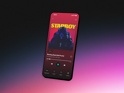 Harmoniq-Music Player Screen. design musicapp ui uidesign ux
