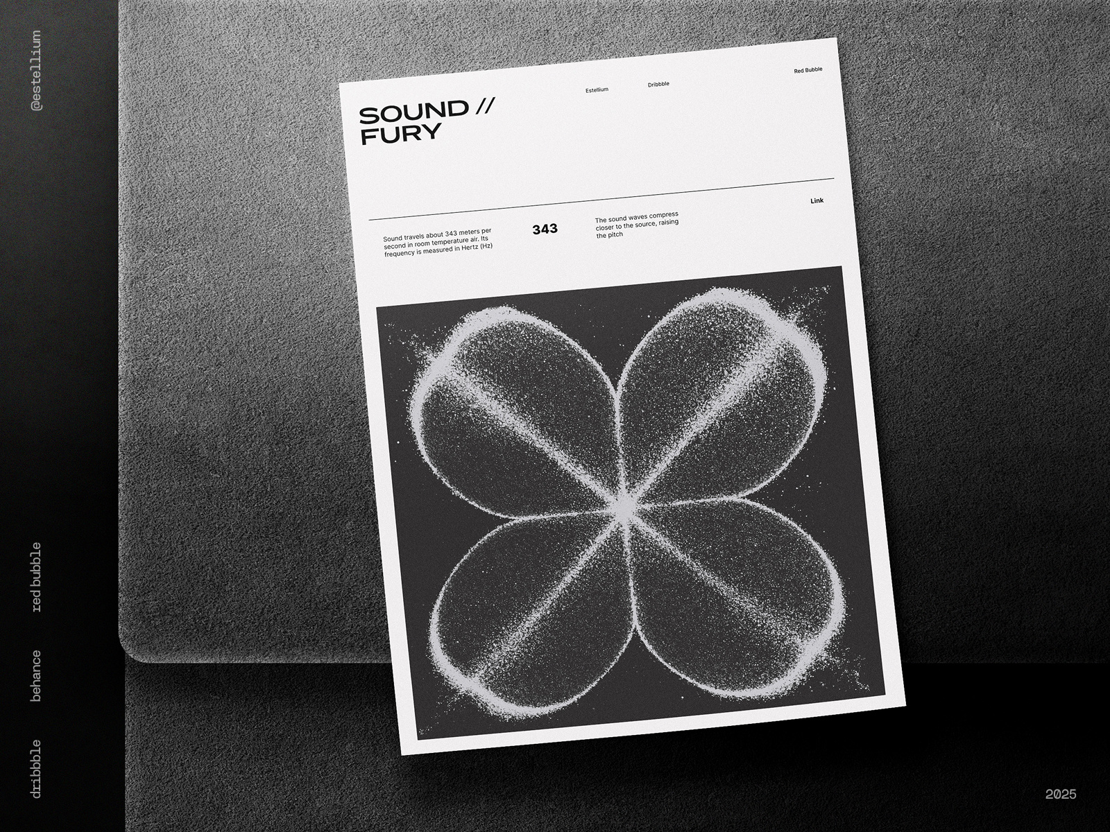 Sound // Fury, vol. 1 - Minimalist Poster Series audio chladni chladniplate oscillation posterdesign