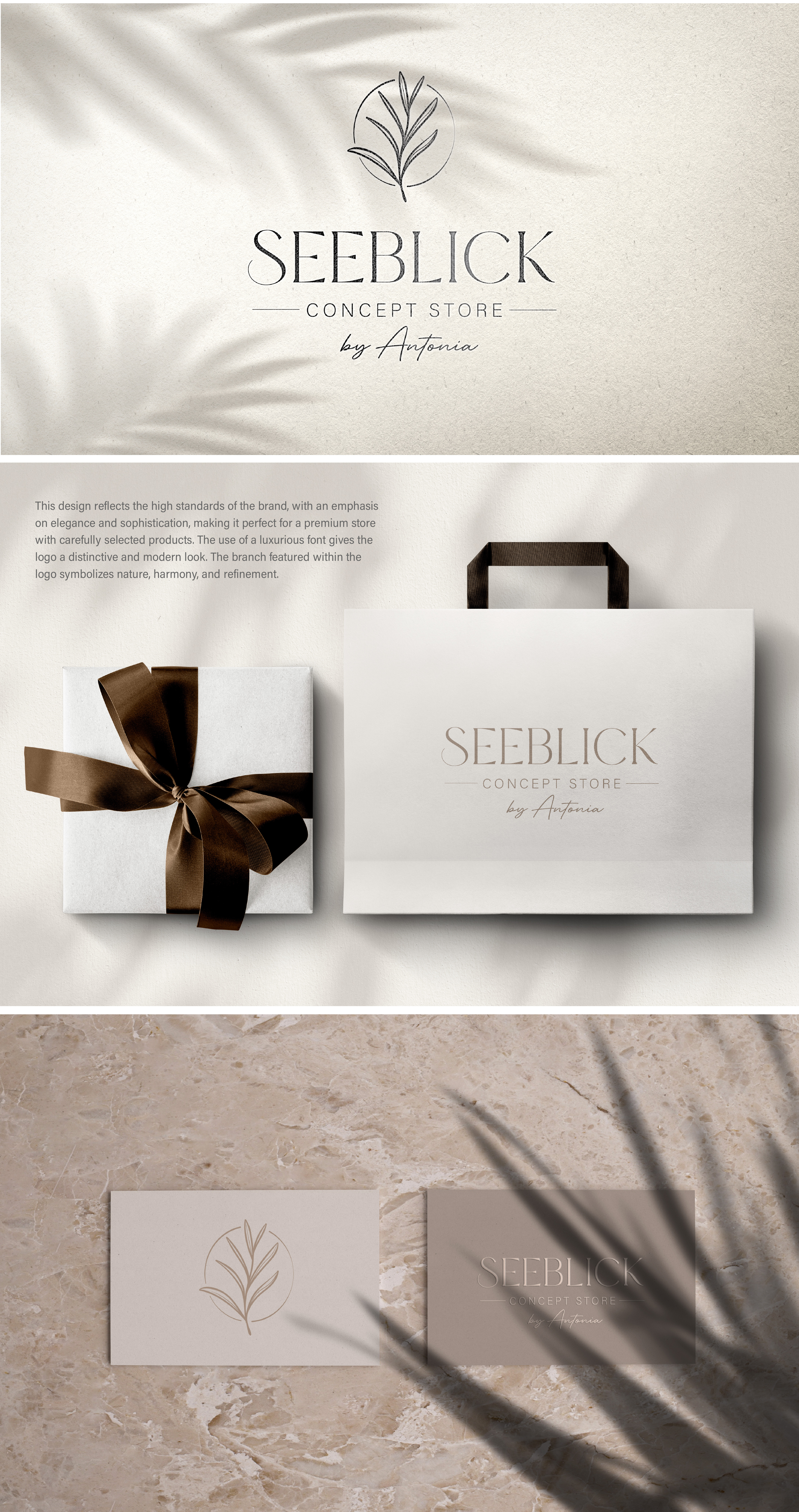 Seeblick concept store art branding design graphic design logo luxury typo typography vector