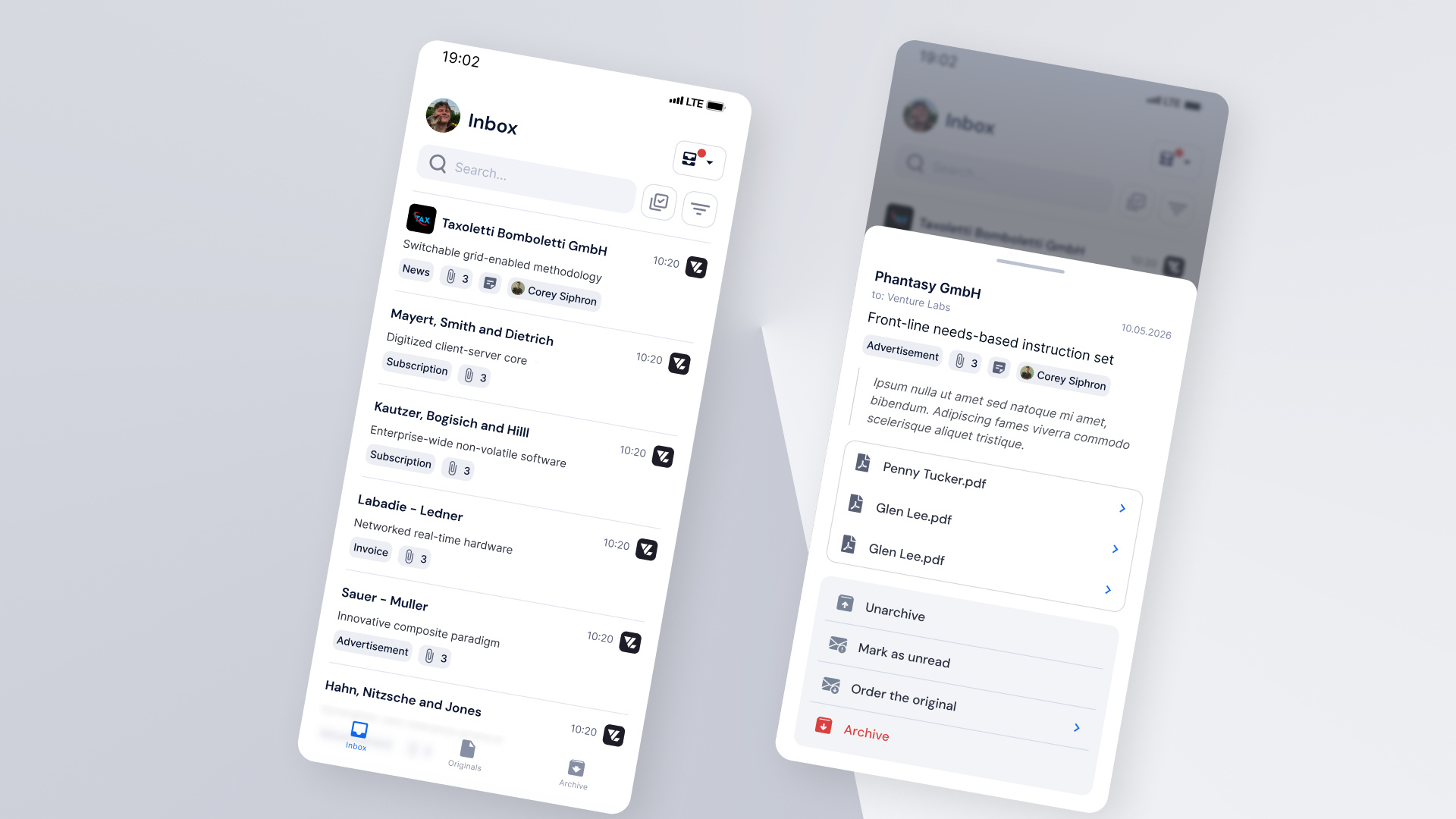 LetterBox Mobile Dashboard app assign branding design figma form illustration tiles ui web