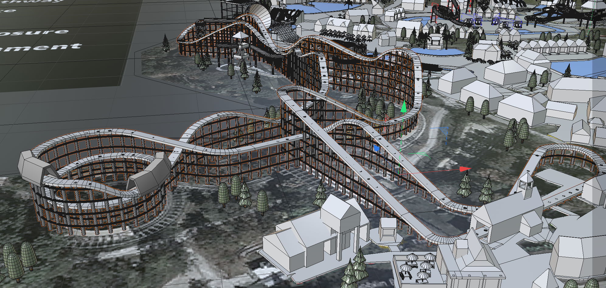 Example of Theme Park / Roller Coaster WIP