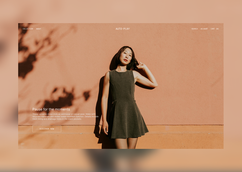 Cloth landing page - Minimalism style clothing design figma ui ux