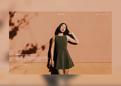 Cloth landing page - Minimalism style clothing design figma ui ux