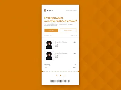 Daily UI 017 – Purchase Receipt dailyui figma receiptdesign uidesign uxdesign