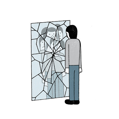 Broken mirror superstition abran animation believe branding broken design drawing graphic design illustration logo mirror superstition ui vector