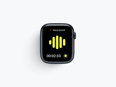 Voice Record iOS Apple Watch Widget animation apple watch audio ios micro animation ui voice record widget