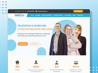 Redesign Website Med2Day From German design landing page design ui web design
