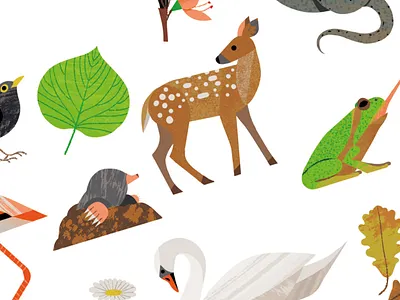 "Faune" Stickers animal bird custom illu illustration sticker texture toy