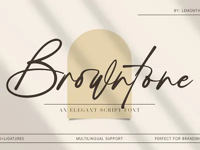 Browntone - Elegant Script branding design fonts graphic design handlettering logo typeface typography