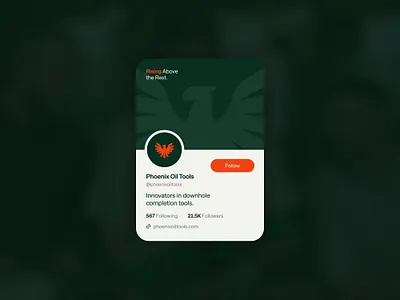 Social Card Mockup bird brand branding eagle gas green identity logo mockup oil oil gas oil tools orange phoenix social card social media tools wings