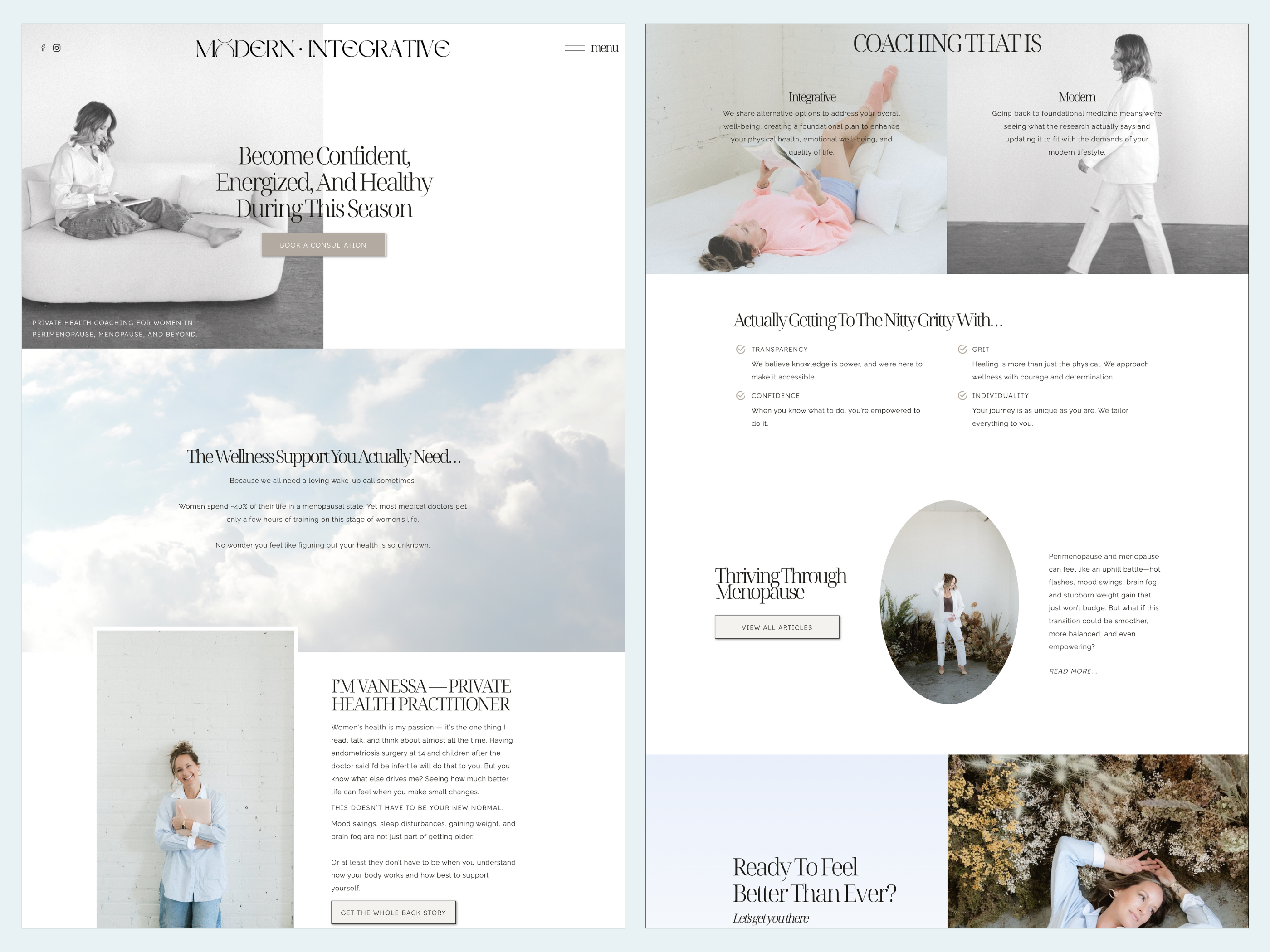 Example of One Page Website