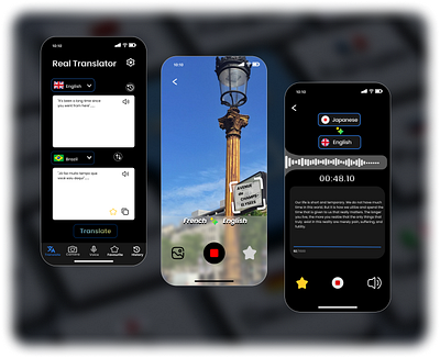Excited to share my latest AI-powered translation app design! 🚀 figma figma design logo screen design translator app ui ui challenge