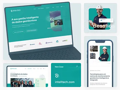 Intelltech.com brazil green interface landing page tech ui uidesign uxui webdesign website