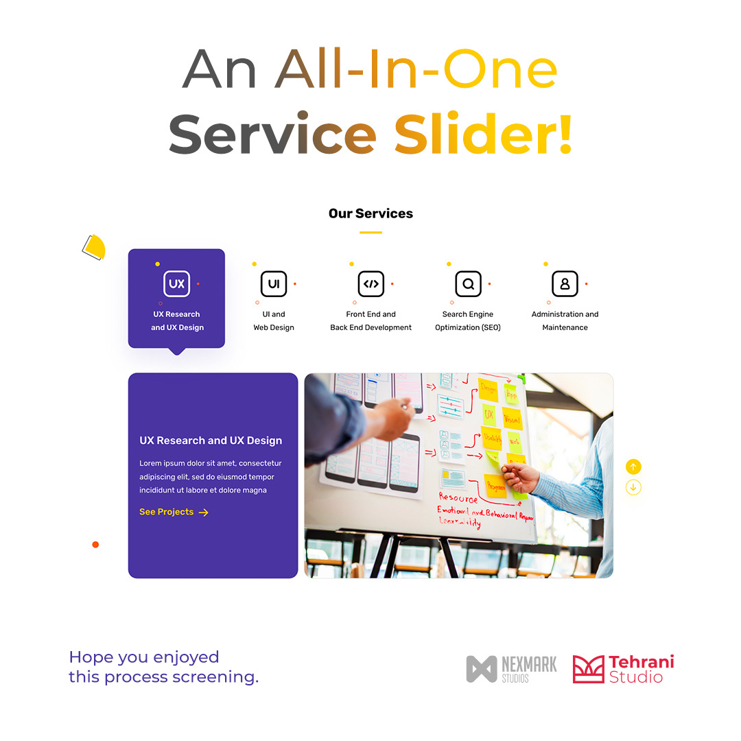 UX Improvement on NexMark Studios. design flow design minimal ui ux ux design vector