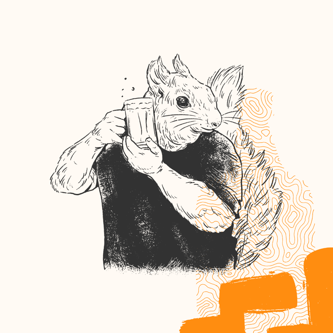 Lager art beer cartoon character character design drank drawing drink drunk illustration lager porter squirrel ardilla