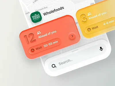 SharpQ: A social distancing app for COVID-19 covid19 healthcare ios mobile neomorphism queue
