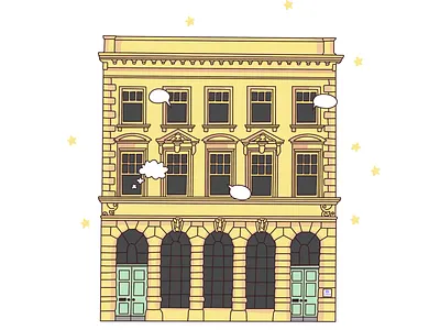 Building architecture branding building digital art education illustration educational art green door hero home house housing illustration logo maths art maths exam sandstone victorian windows