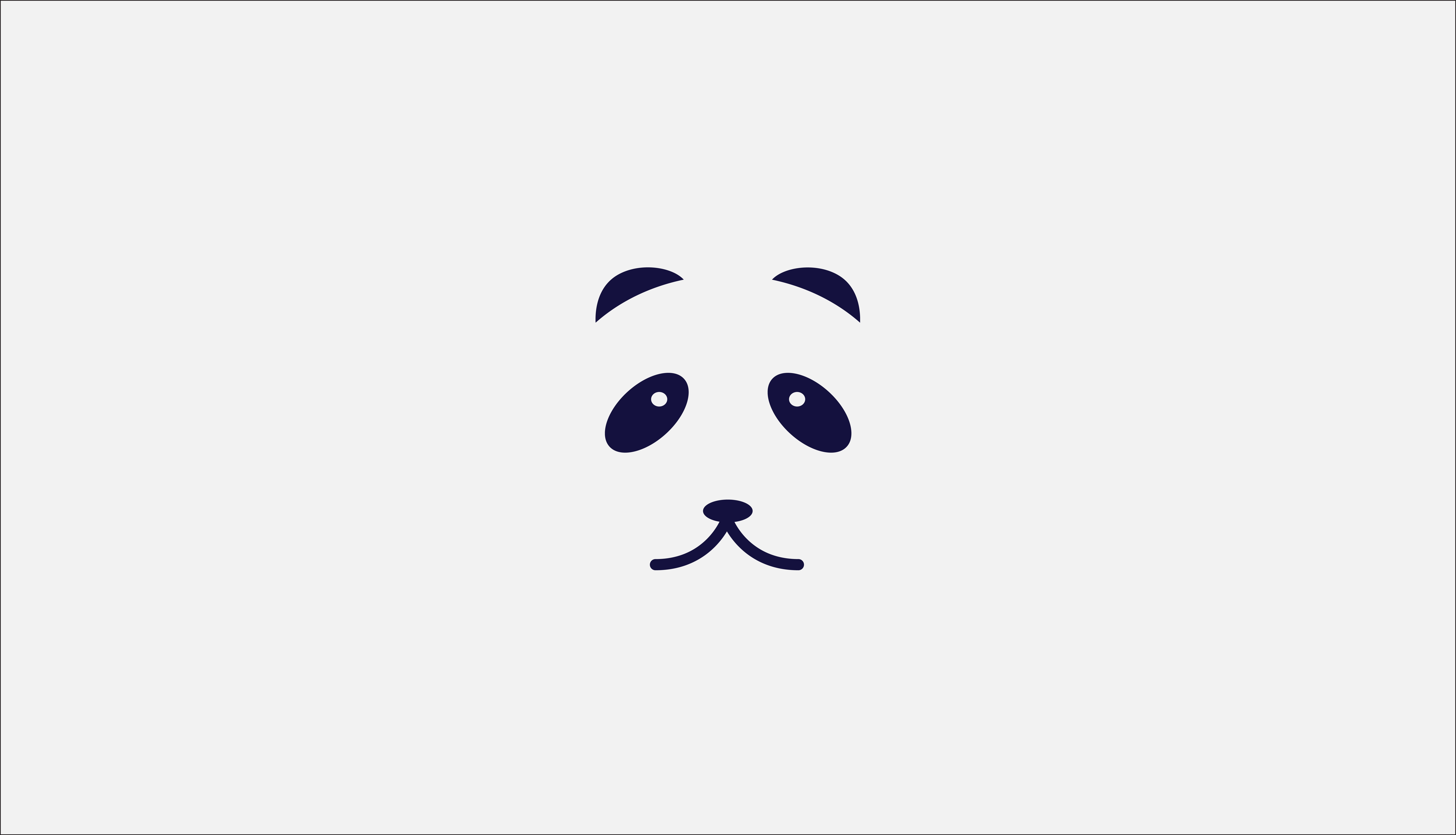 Someone said ppp...PANDA?! animal branding clean cute design flat geometric graphic design grids logo minimal minimalist negative panda space