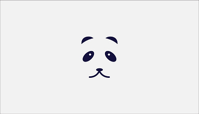 Someone said ppp...PANDA?! animal branding clean cute design flat geometric graphic design grids logo minimal minimalist negative panda space