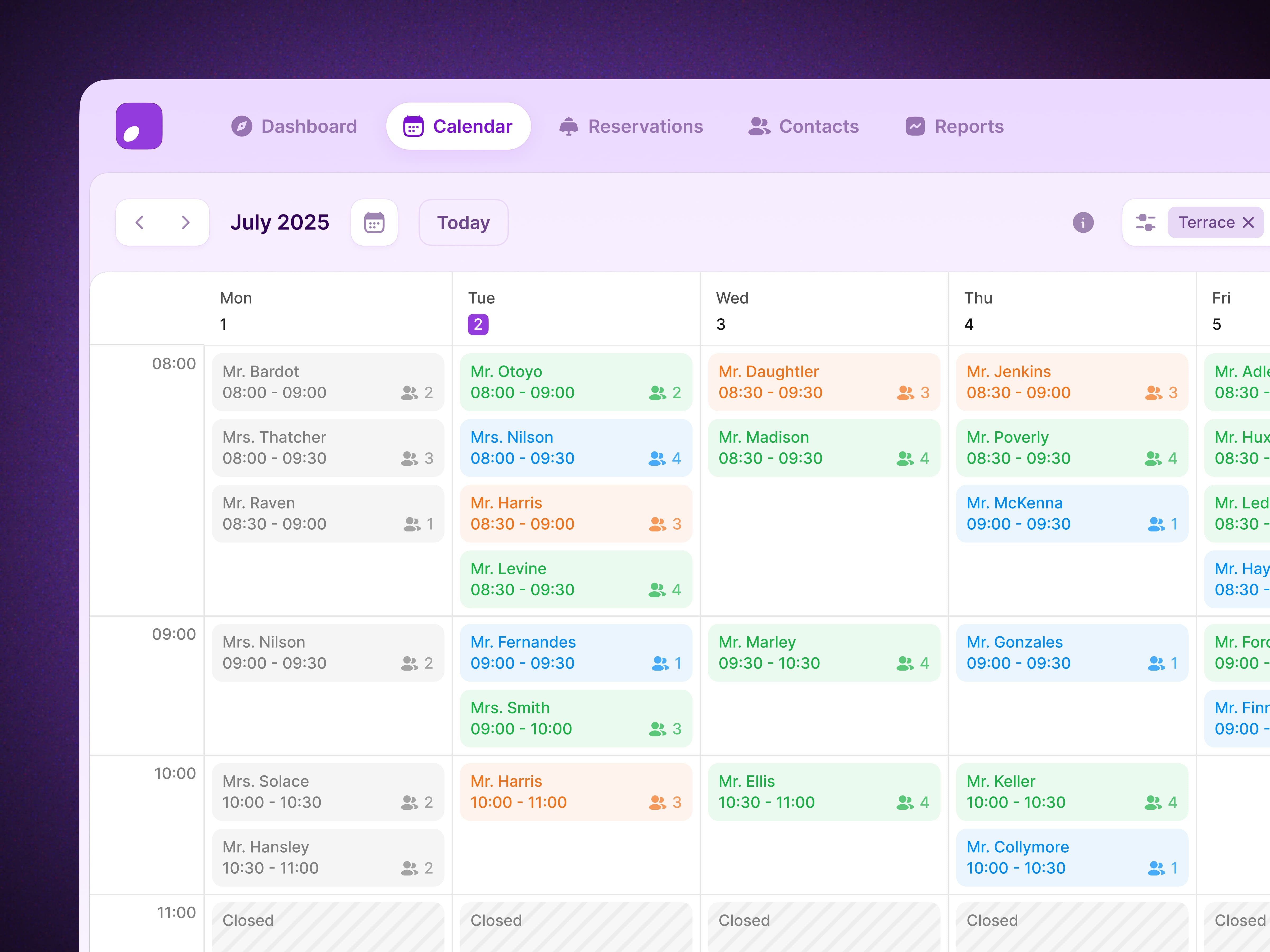 Table reservation management platform booking calendar chair dashboard design floor food meal noise order pos product reservation restaurant saas sales table ui ux walk in