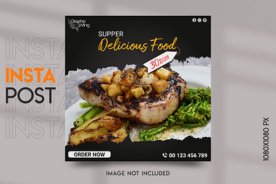 Social Media Post Design for Restaurant Business food story