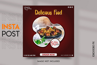 Social Media Post Design for Restaurant Business food story