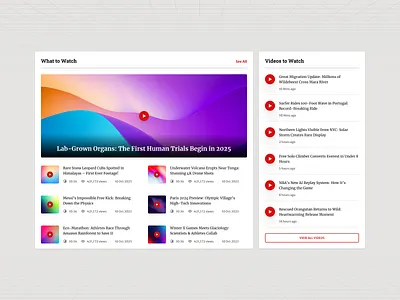 News Portal UI Design - Engaging Video Streaming UI designinspiration dribbble figmadesign flatdesign mediaui minimaldesign modernui newsapp newsportal productdesign ravidelixan uidesign uiux userexperience userinterface uxdesign uxui webdesign