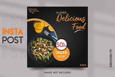 Social Media Post Design for Restaurant Business food story