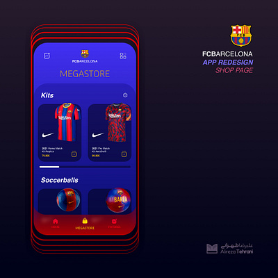 FCBarcelona App Concept Design app barcelona concept design football messi ui ui design ux ux design