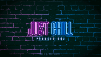 JUST CHILL - Film Company Opening Logo 50s animation branding design film film intro film studio graphic design logo logo animation motion design motion graphics movie neon noir retro titles typography