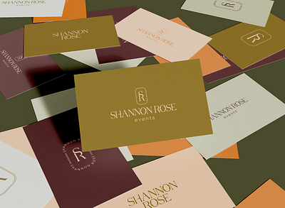 Business card: Western rustic minimalist SR monogram logo design business card event planner