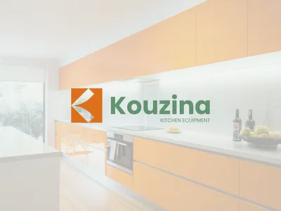LOGO - Kouzina brand business design equipment illustrator kitchen knife kouzina letter k lettermark logo logo mark restaurant visual identity