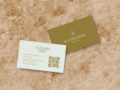 Business card design for ranch wedding planner branding business card card green