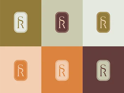 Western rustic minimalist SR monogram logo design, ranch wedding orange