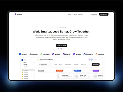 ✤ Marketing Landing Page | Team Management Software design hero header kanban landing page marketing landing page responsive design saas screen section team management